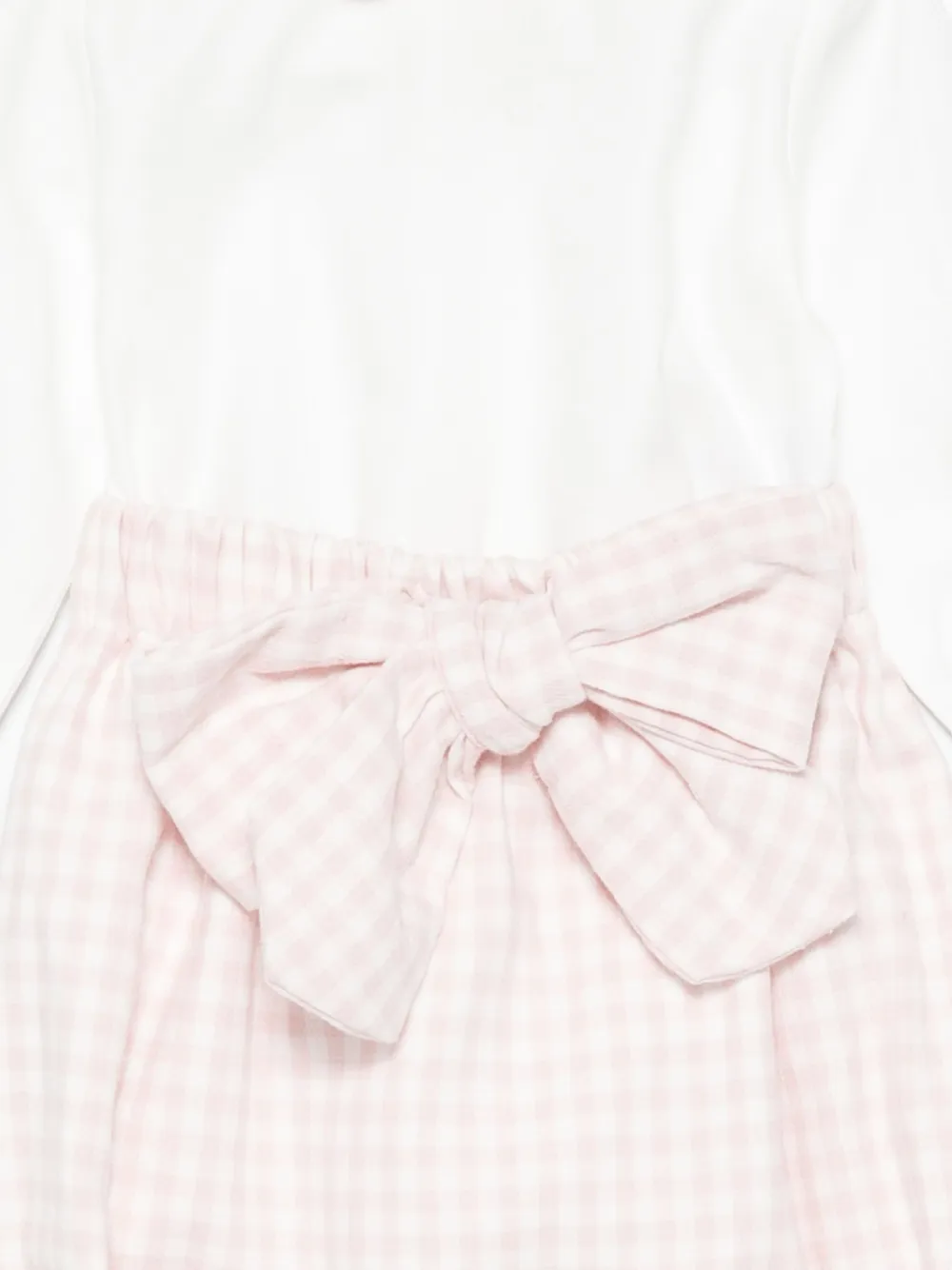 La Stupenderia Romper met strikdetail en gingham ruit Roze