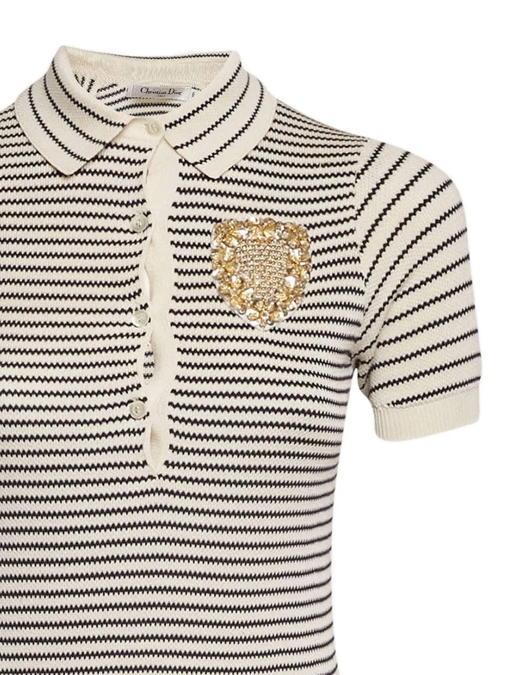 Christian Dior Pre-Owned Gestreepte polojurk - Wit