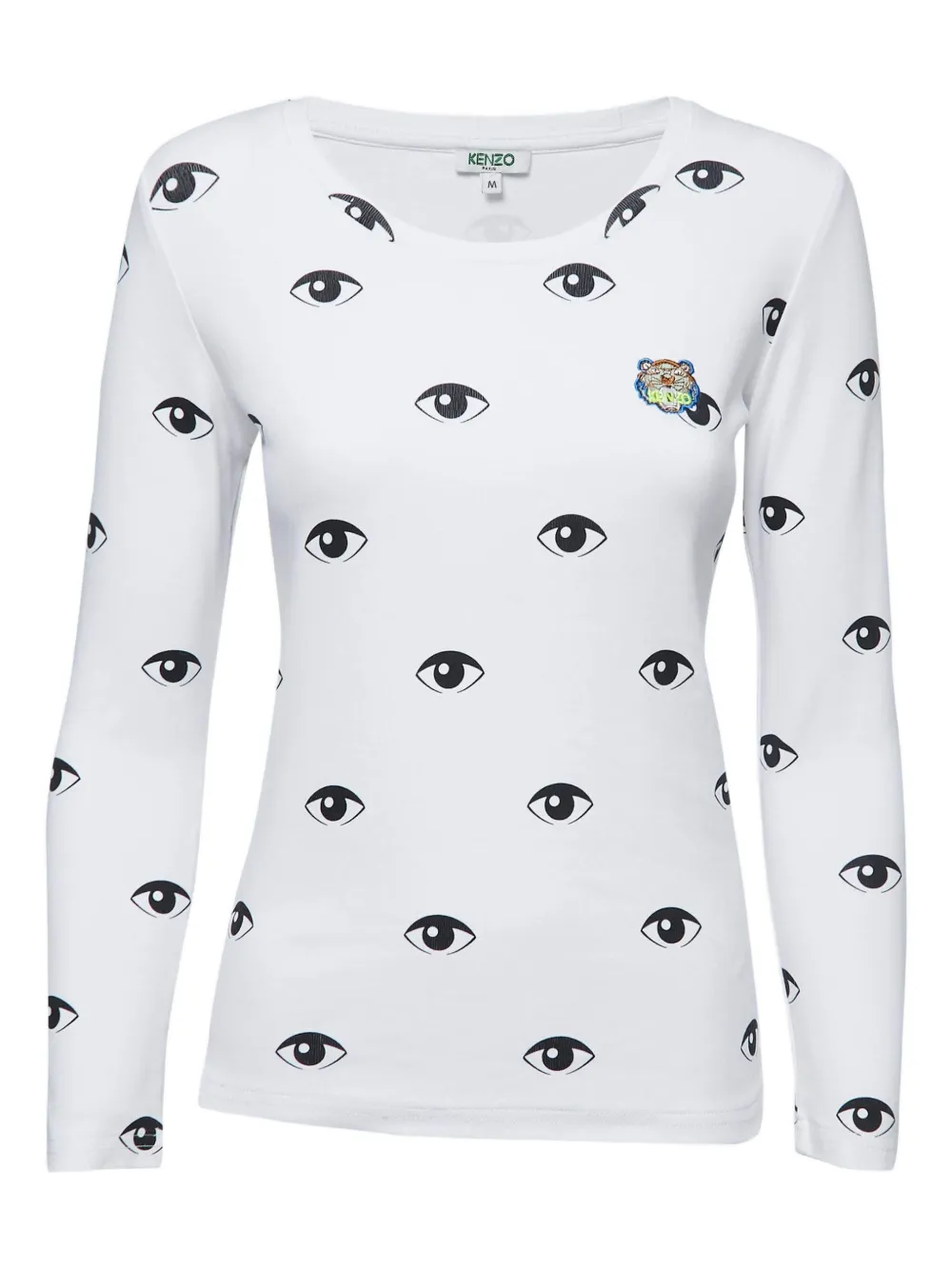 Kenzo Pre-Owned eye-print long-sleeve t-shirt | White | Image 1