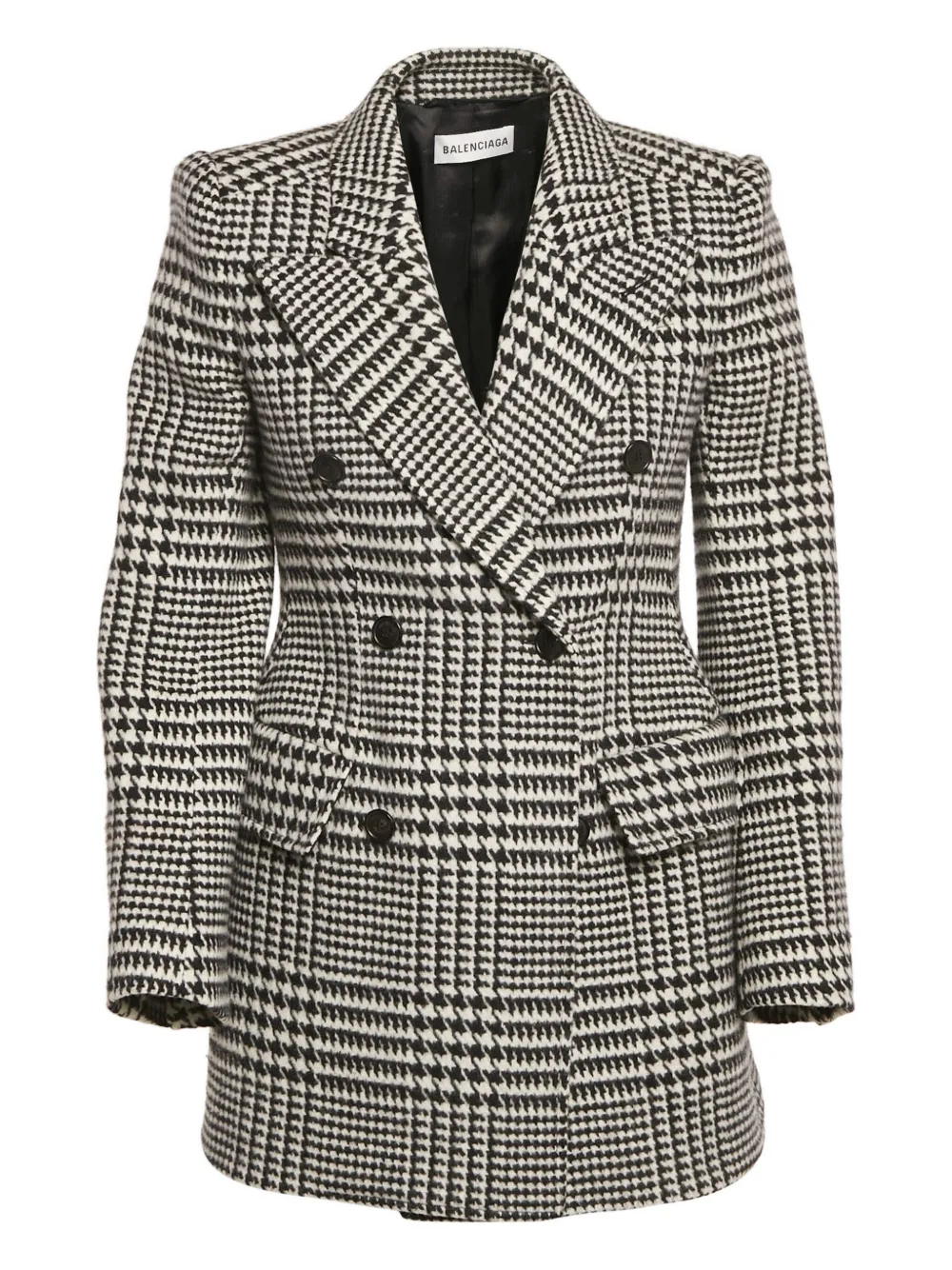 Balenciaga Pre-Owned pied-du-poul pattern blazer | Black | Image 1