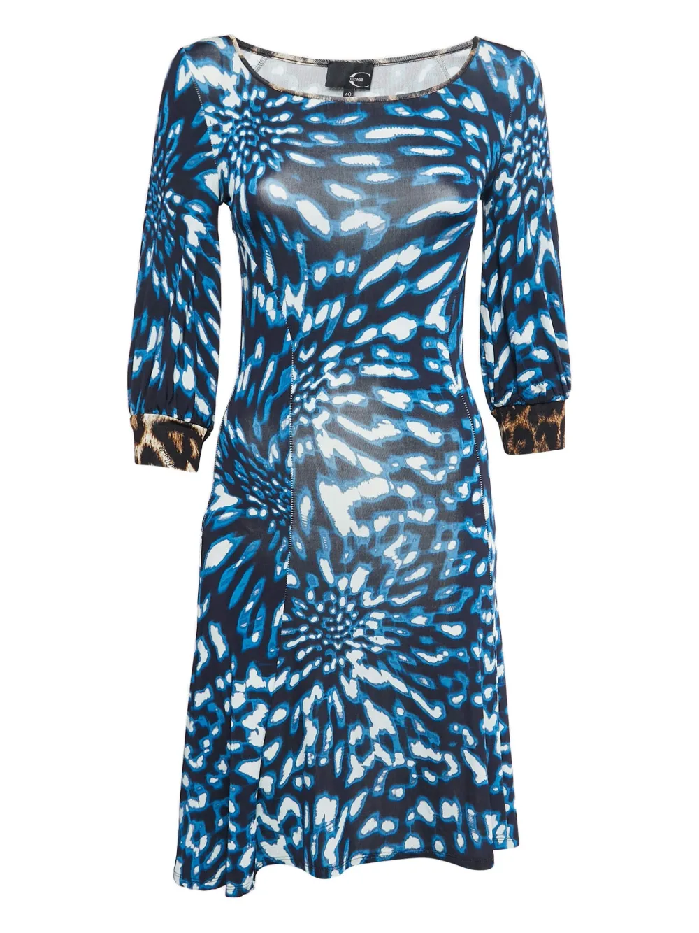 Just Cavalli Vintage プレオウンド プリント ドレス - ブルー Just Cavalli Vintage プレオウンド プリント ドレス - ブルー