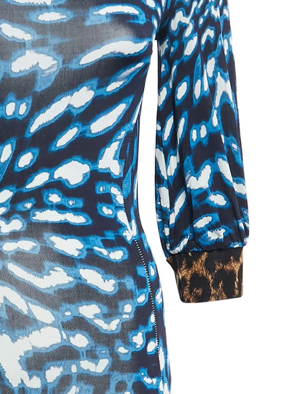 Just Cavalli Vintage Pre-owned midi-jurk met print - Blauw