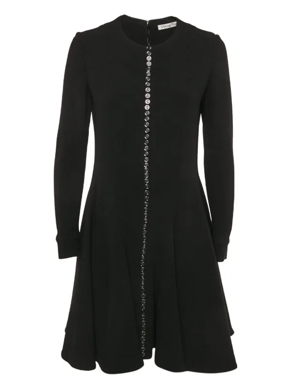 Christian Dior Pre-Owned 2023 button-detail A-line Mini Dress | Black |  FARFETCH AE