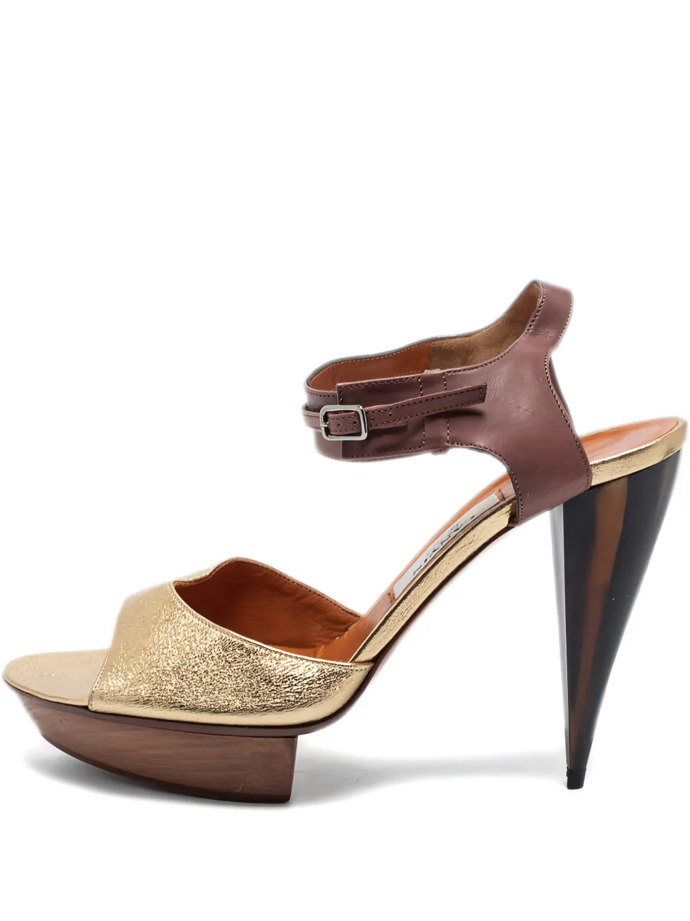 Lanvin Pre-Owned Sandalen mit Schnallen - Braun