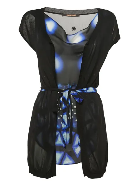 Roberto Cavalli Vintage abstract-print silk top