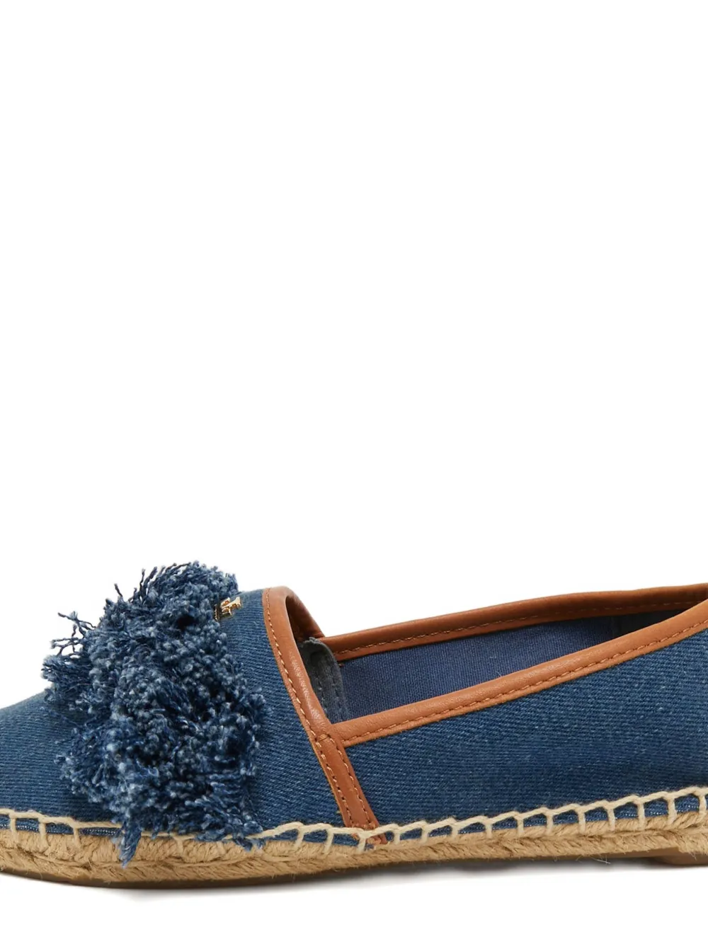 Pre-owned Tory Burch  Denim Tassel Espadrilles In Blue
