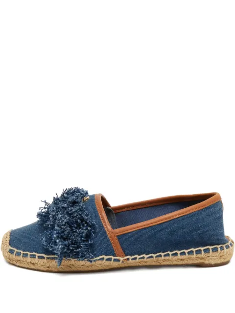 Tory Burch pre-owned denim tassel espadrilles