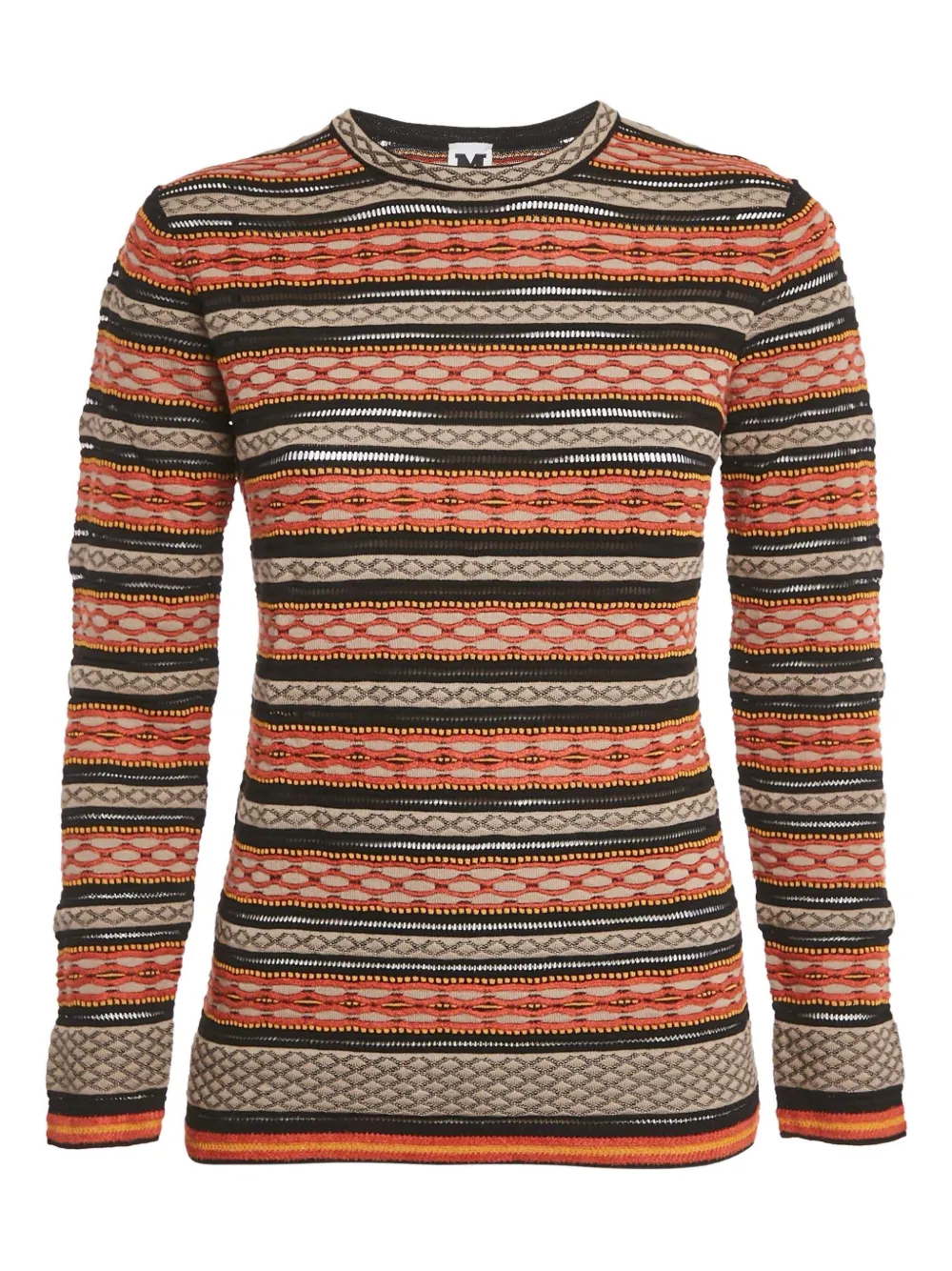 Missoni Pre-Owned patterned-intarsia jumper | Brown | Image 1