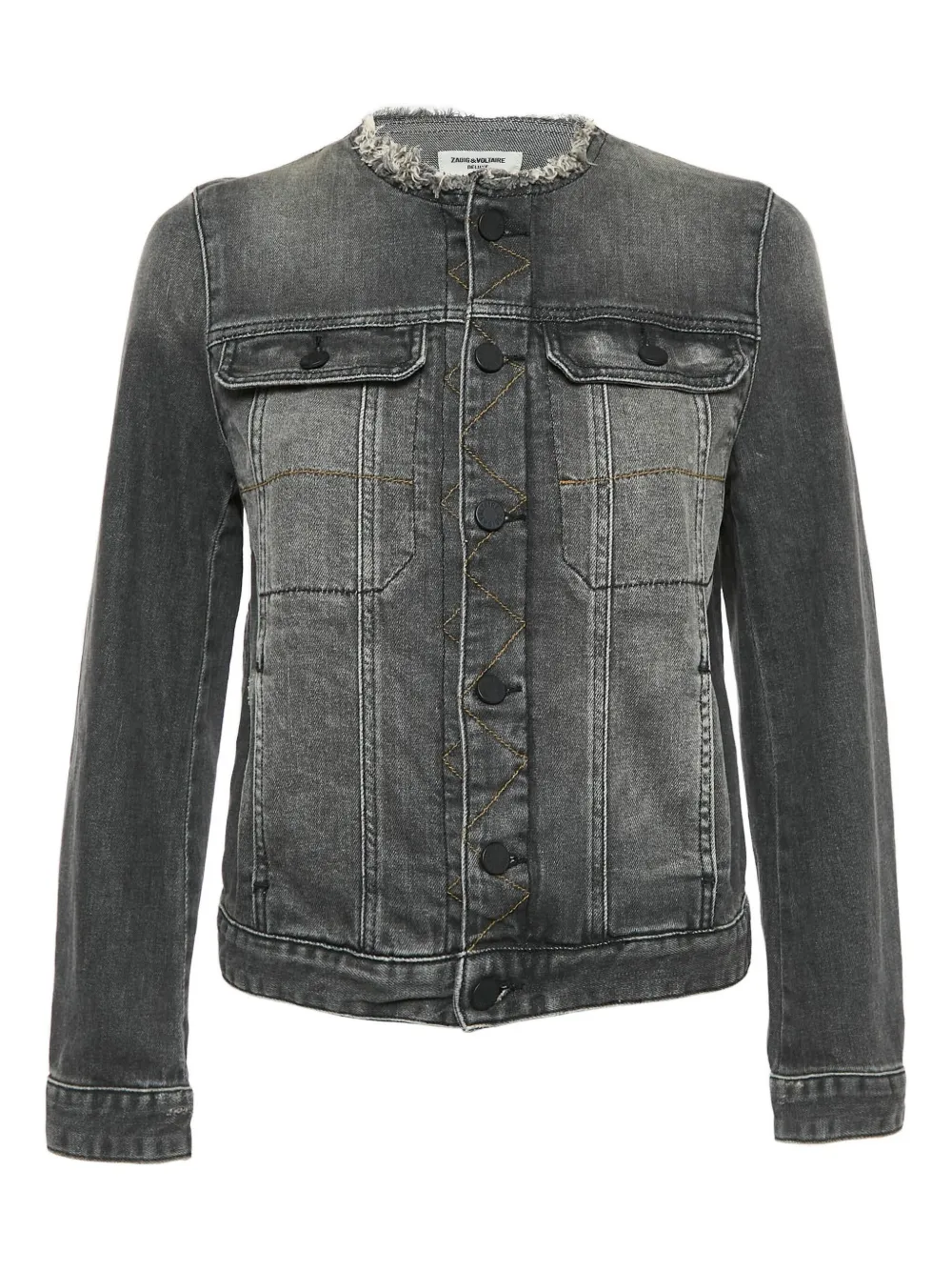 Pre-owned Zadig & Voltaire Denim Jacket In Gray