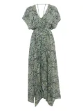 Maje floral asymmetric dress - Blue