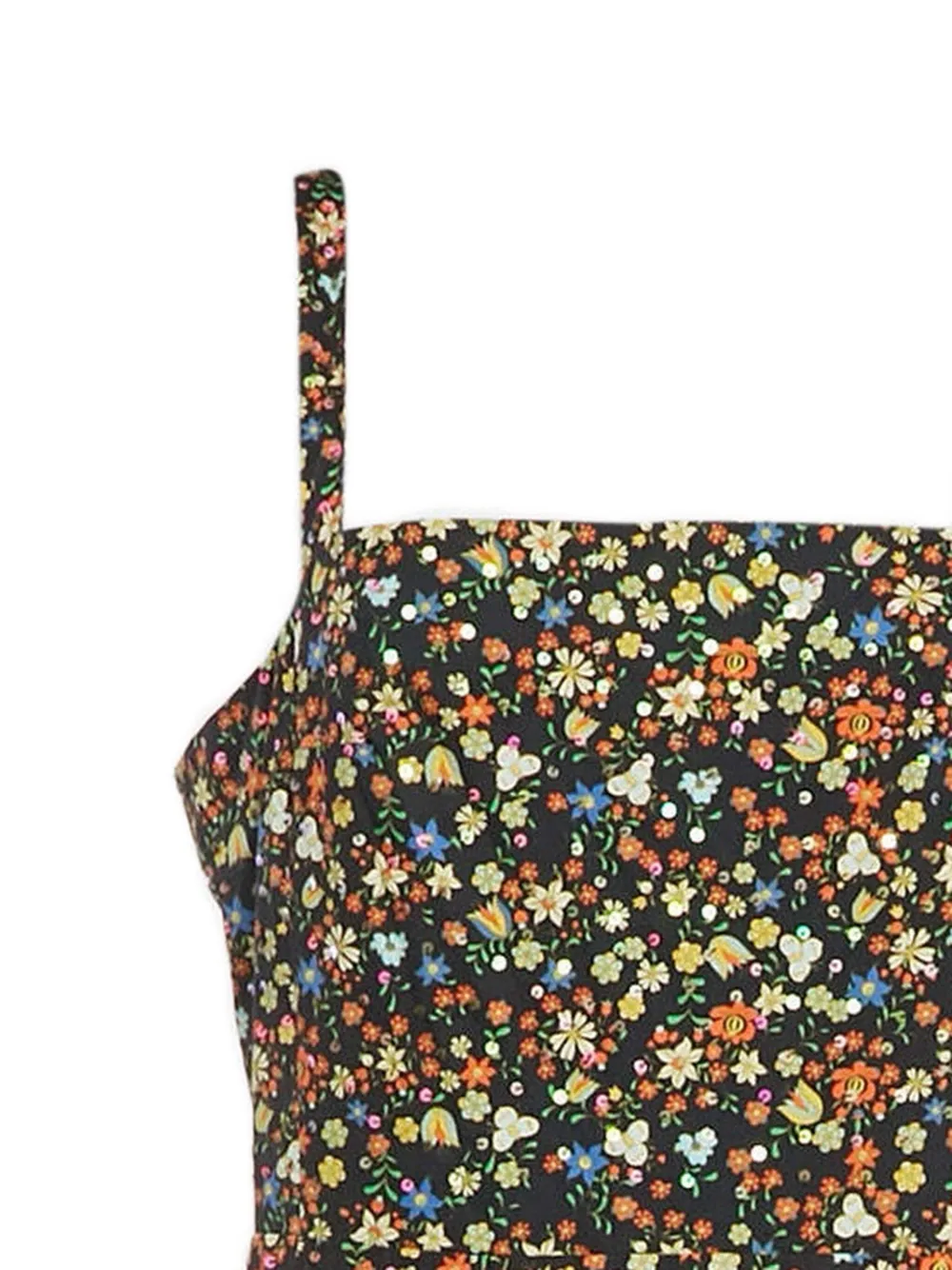 Tory Burch Pre-owned midi-jurk met pailletten en bloemenprint - Zwart