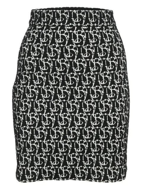 Burberry Pre-Owned monogram-jacquard pencil skirt