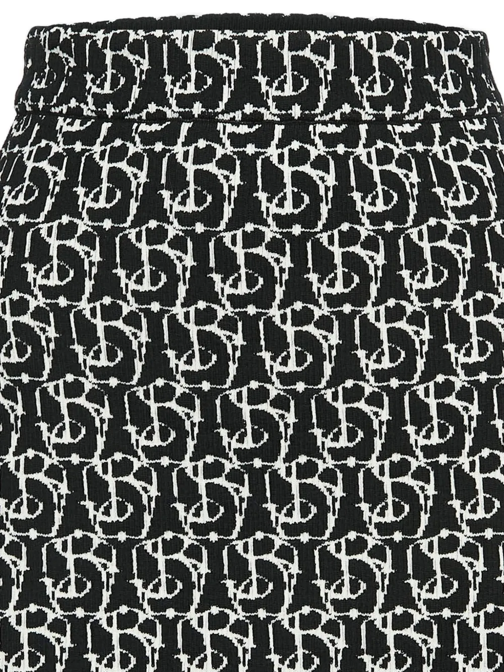 Burberry Pre-Owned Kokerrok met monogram-jacquard - Zwart