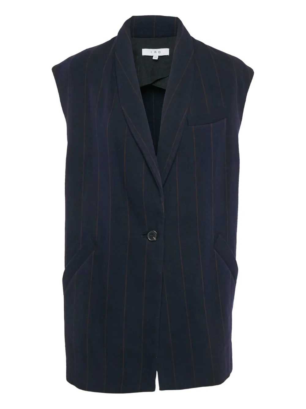 IRO pinstripe sleeveless coat | Blue | Image 1