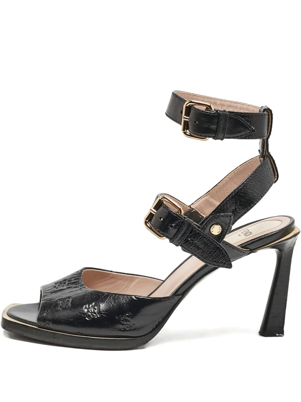Fendi Pre-Owned Sandalen aus Leder 100mm - Schwarz