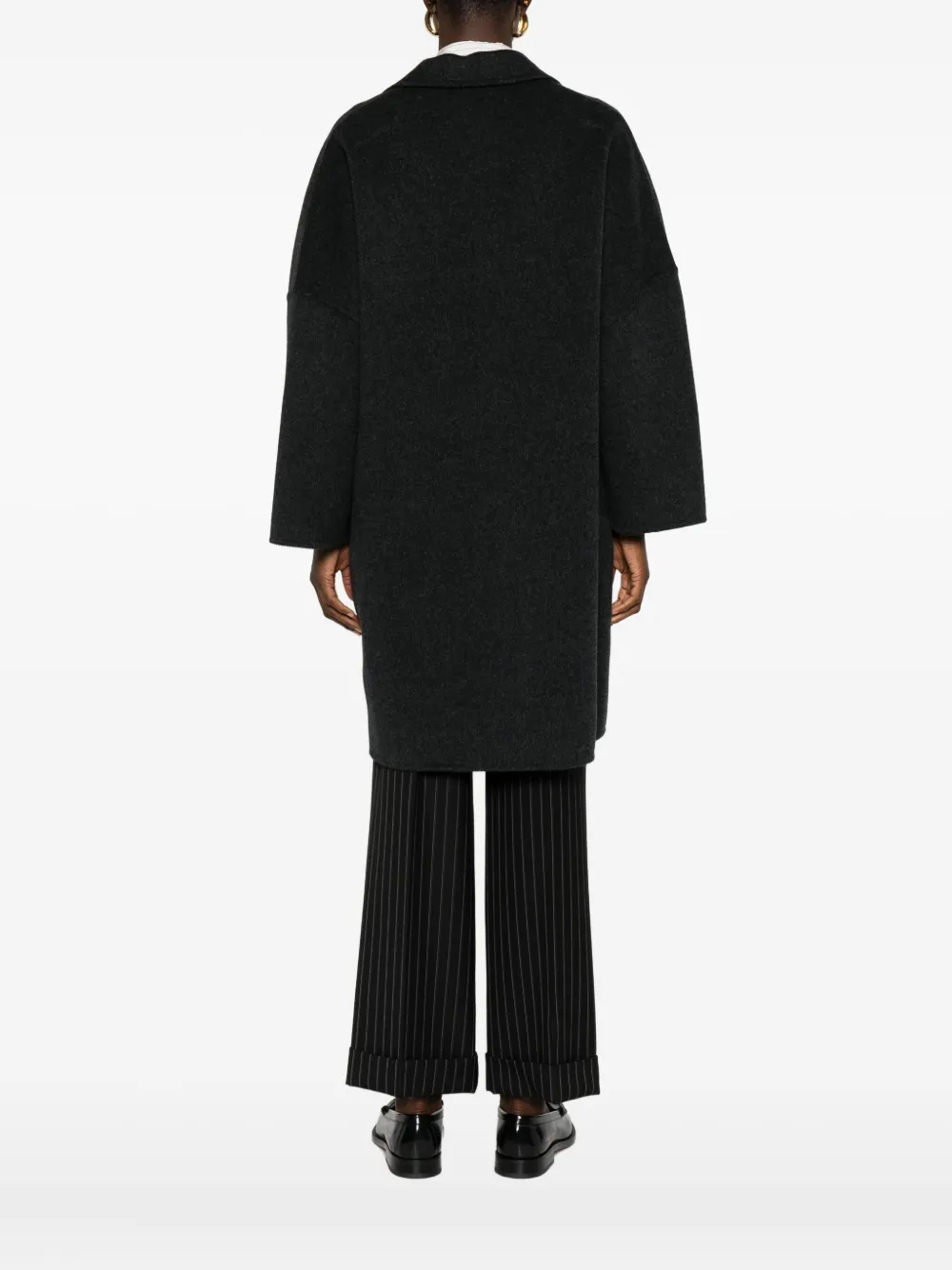 Semicouture Patch-pocket Wool Coat In Black
