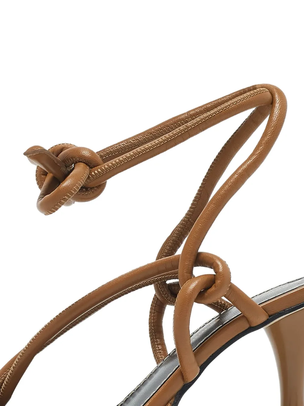 Proenza Schouler 95 mm geknoopte leren sandalen - Bruin