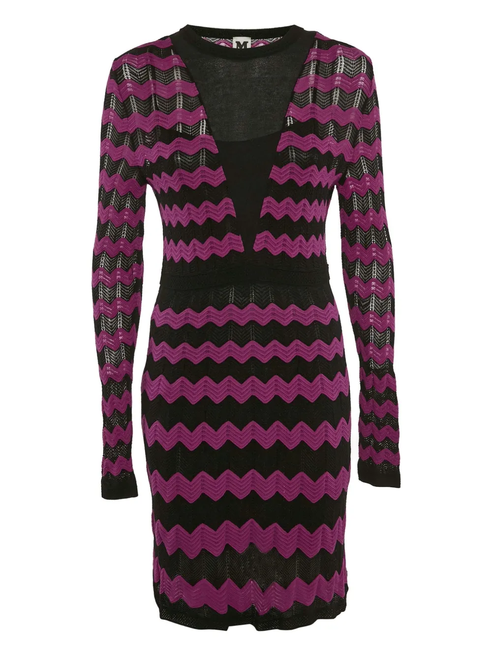 Missoni Pre-Owned Abito in maglia con motivo chevron - Rosa