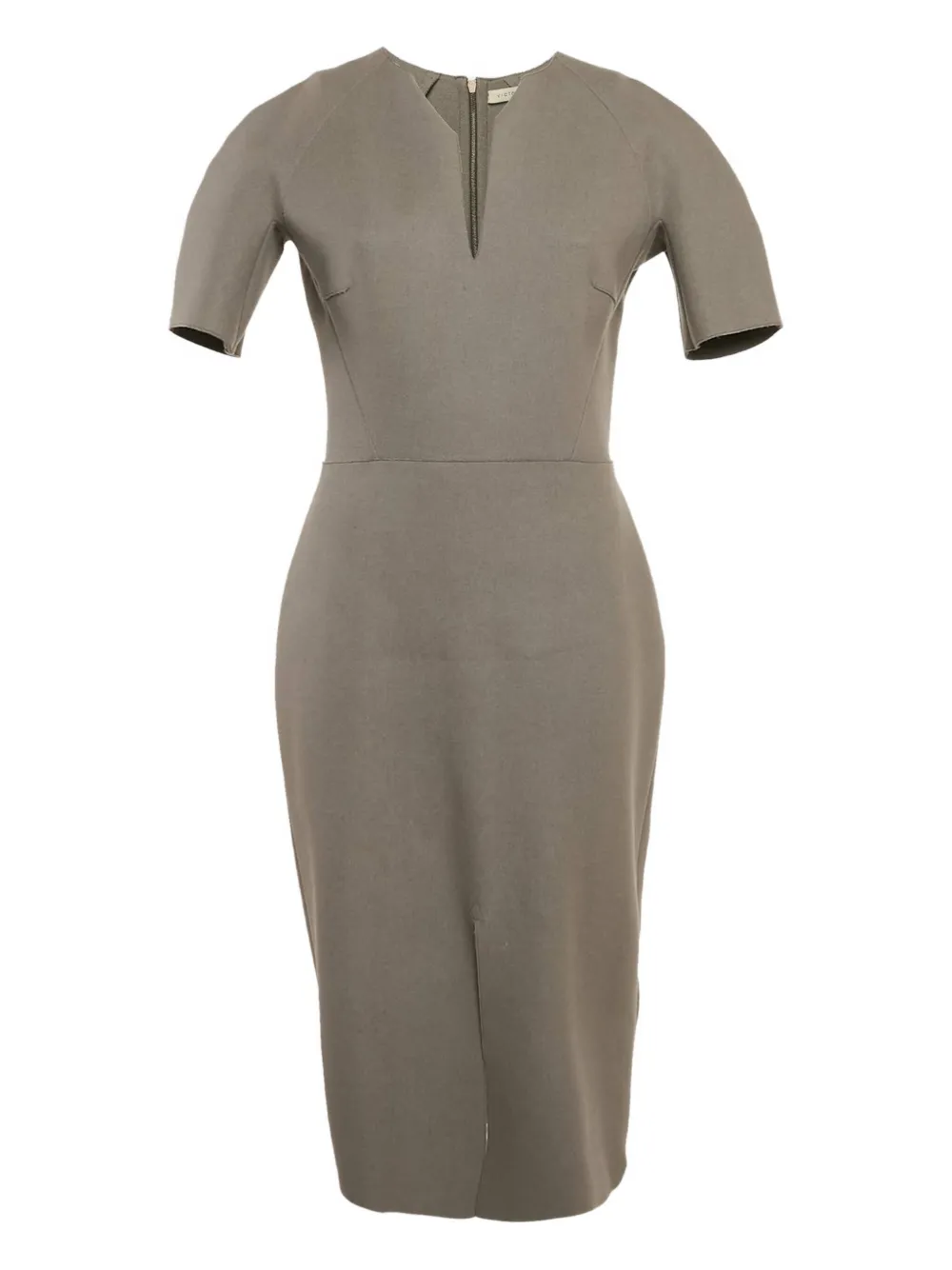Victoria Beckham プレオウンド フロントスリット ドレス - グレー Victoria Beckham プレオウンド フロントスリット ドレス - グレー