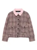 MSGM Kids houndstooth-pattern jacket - Pink