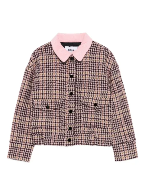 MSGM Kids houndstooth-pattern jacket