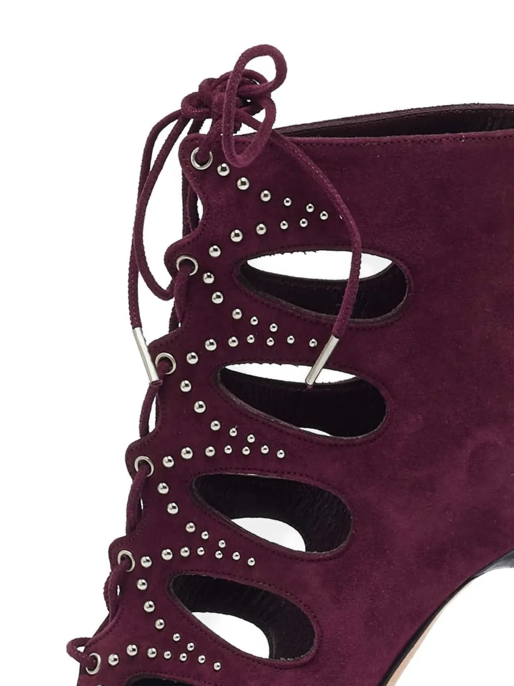 ALEXANDER MCQUEEN Pre-owned 115mm Studded-embelishment Boots In Purple