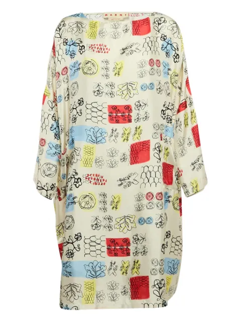 Marni Pre-Owned vestido de seda con estampado abstracto