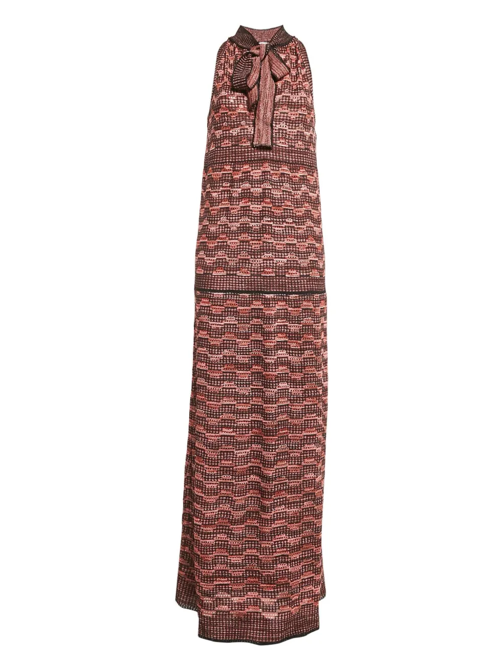 Missoni Pre-Owned Abito con scollo all'americana in maglia - Marrone