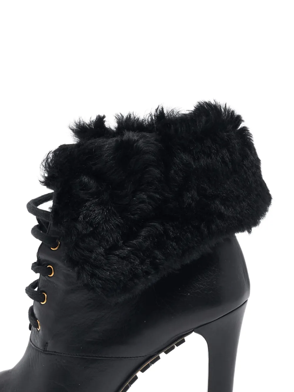 Gucci Pre-Owned Leren laarzen met plateauzool - Zwart