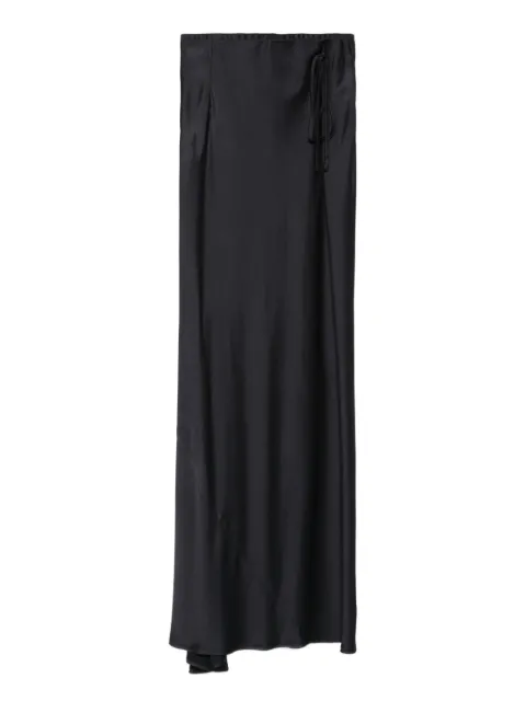 Semicouture asymmetric bias-cut skirt