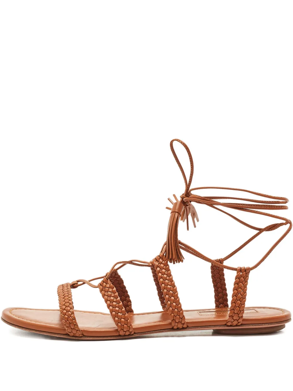 Aquazzura Sandali Stromboli con suola piatta - Marrone
