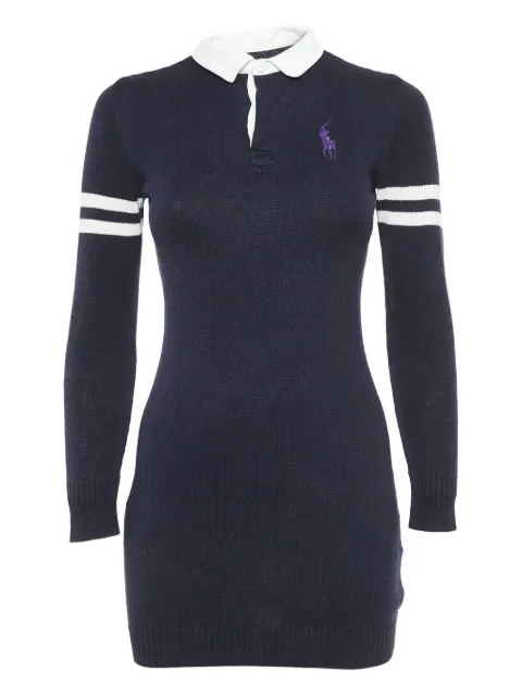 Polo Ralph Lauren Vintage 2024 polo-collar stripe-sleeve mini dress