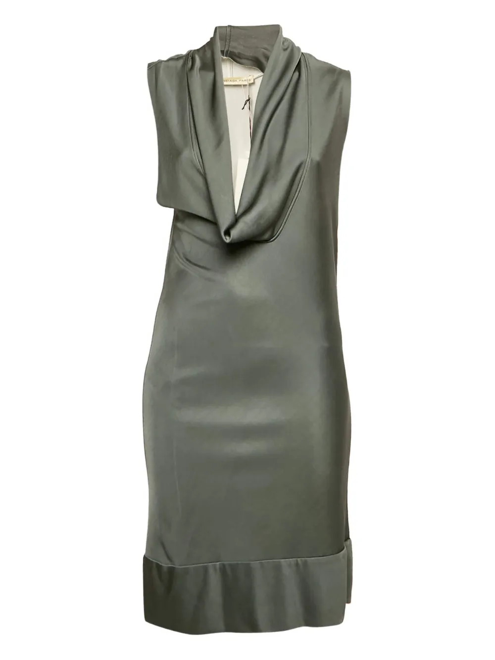 Balenciaga Pre-Owned cowl-neck midi dress | Grey | Image 1