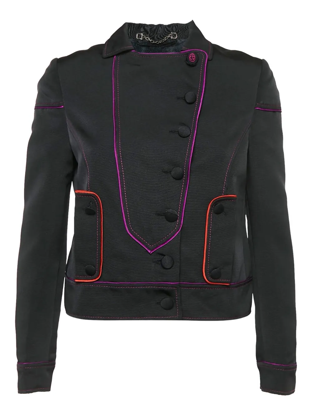 Gucci Pre-Owned コントラストトリム ジャケット - ブラック Gucci Pre-Owned コントラストトリム ジャケット - ブラック