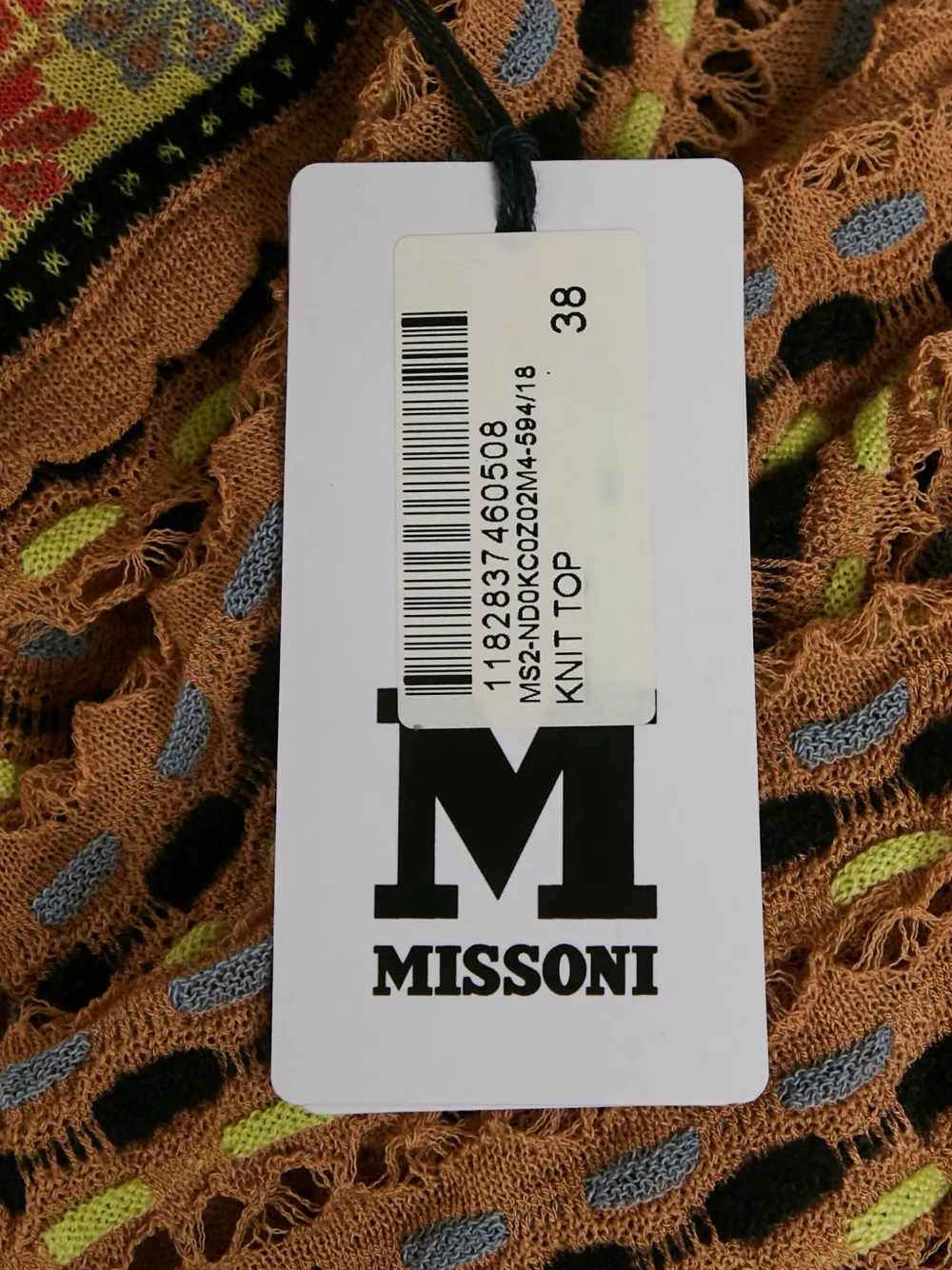 Pre-owned Missoni Pointelle-stripe Sweater In Neutral