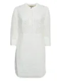 Burberry Pre-Owned eyelet cotton-blend day dress - White
