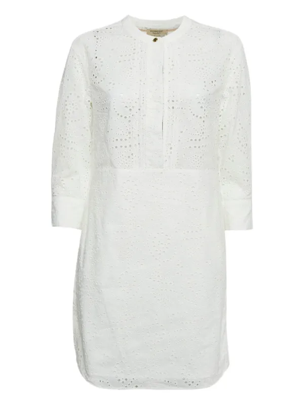 chinese dress ladies BURBERRY PRORSUM BLACK AND WHITE LACE DRESS
