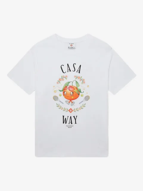 Casablanca Casa Way Orange Mascot T-shirt