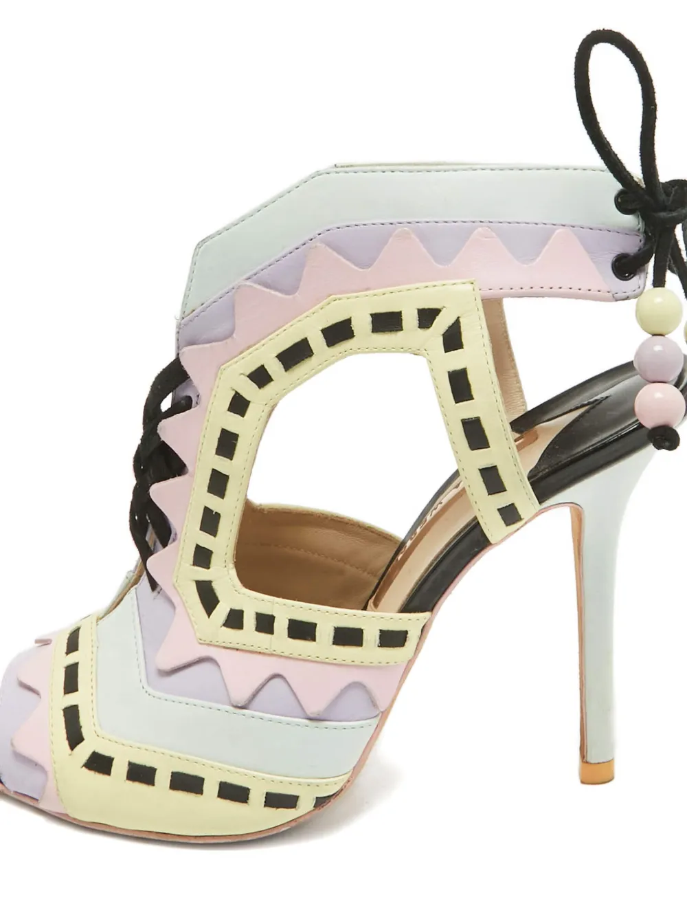 Sophia Webster 110 mm Riko sandalen met geometrisch uitgesneden details - Groen