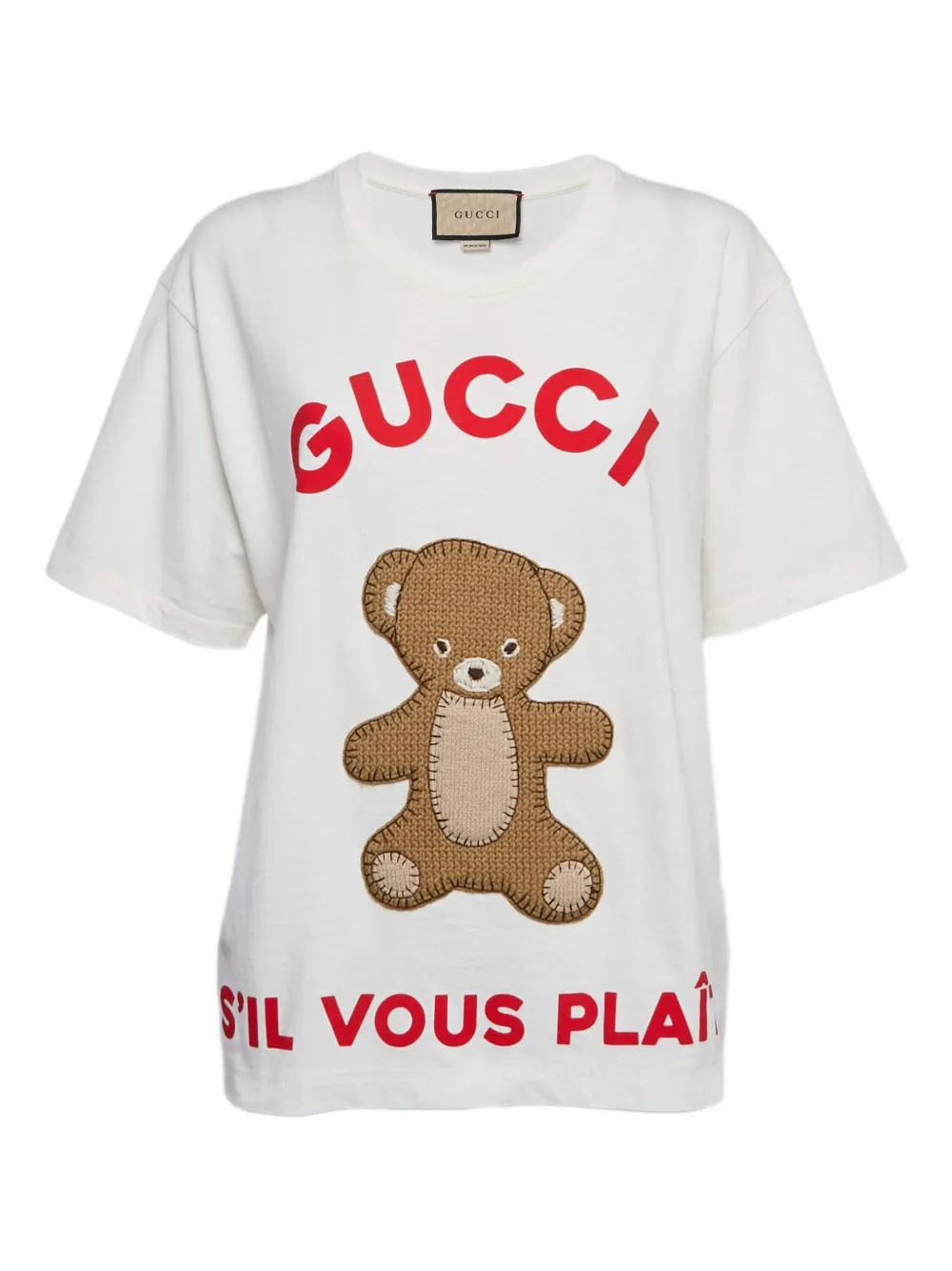 Gucci Pre-Owned 2024 テディベア Tシャツ - ホワイト Gucci Pre-Owned 2024 テディベア Tシャツ - ホワイト
