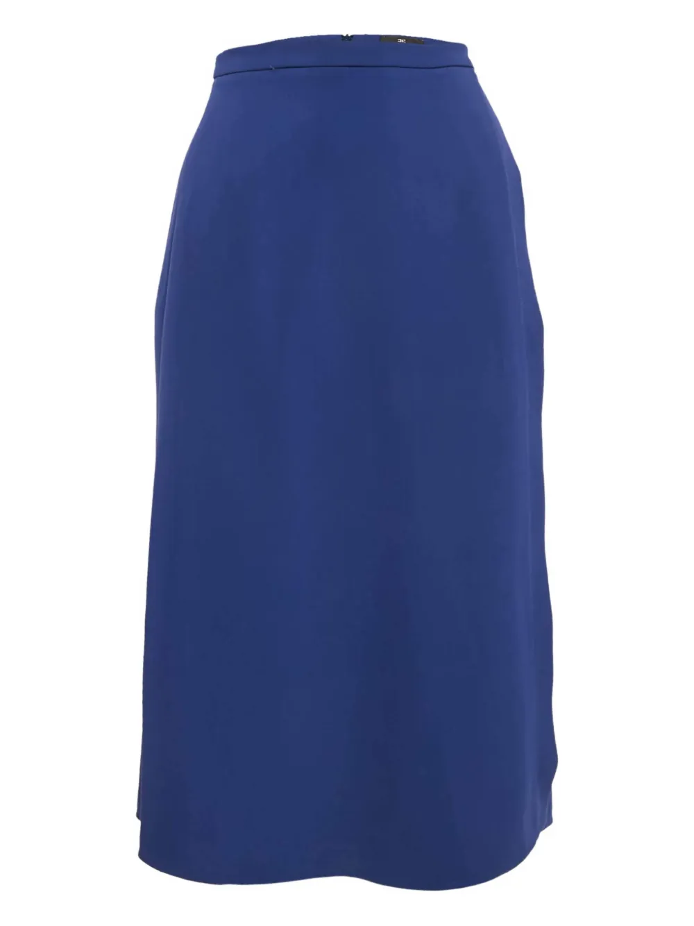 Pre-owned Elisabetta Franchi Crepe Midi Skirt In Blue