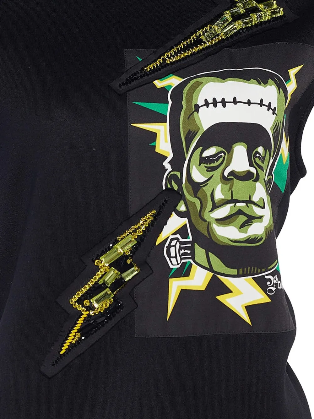 Pre-owned Prada Frankenstein-print Tank Top In Black