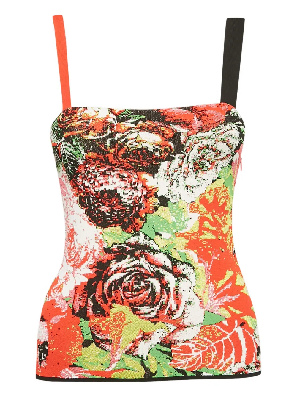 Versace Pre-Owned floral-jacquard knit top | Black | Image 1