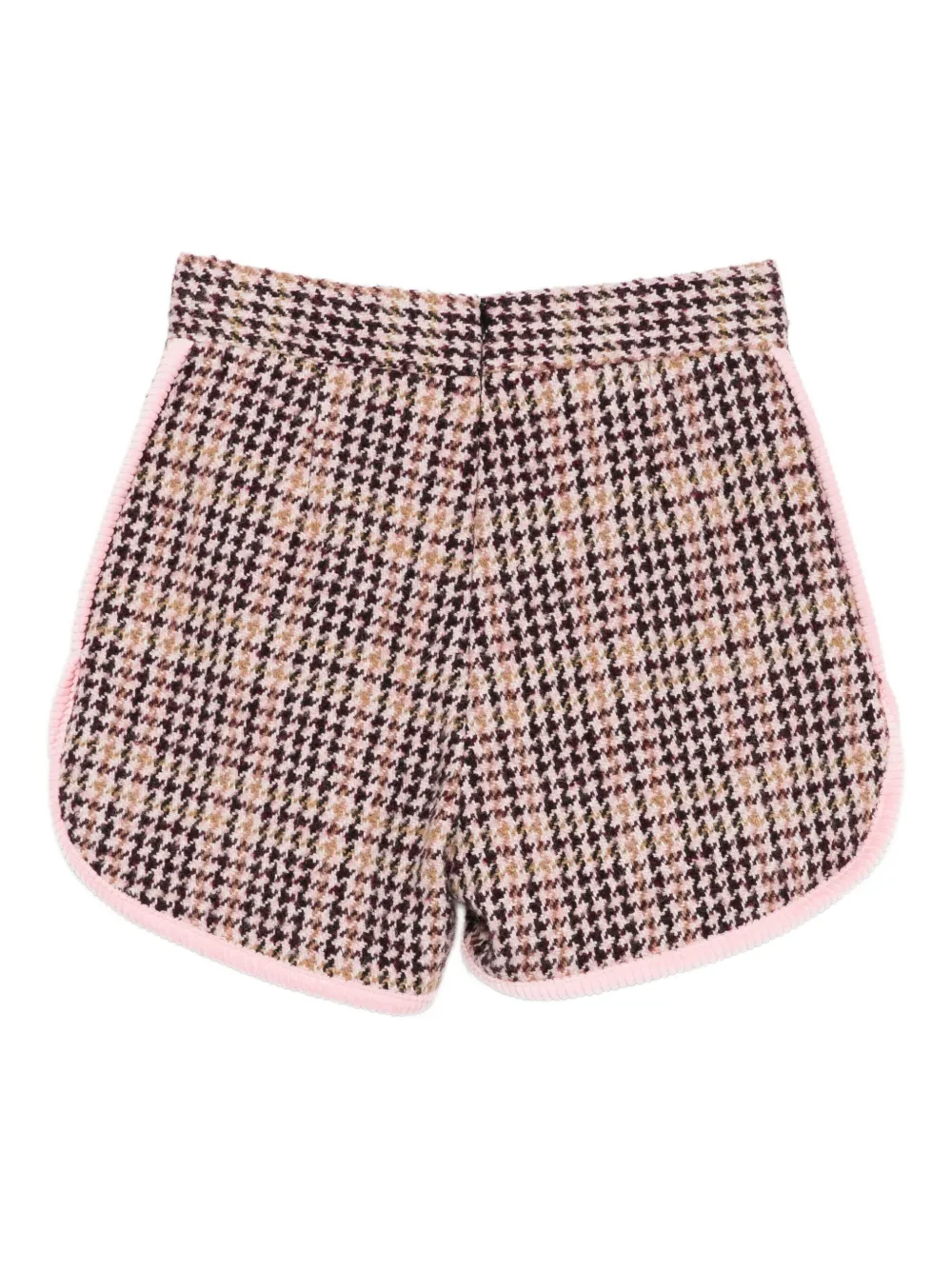 MSGM Kids houndstooth-trimmed shorts Roze