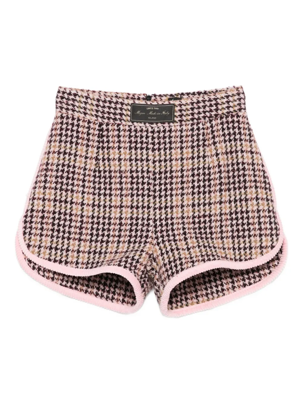 MSGM Kids houndstooth-trimmed shorts Roze