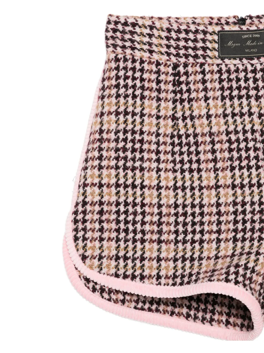 MSGM Kids houndstooth-trimmed shorts Roze