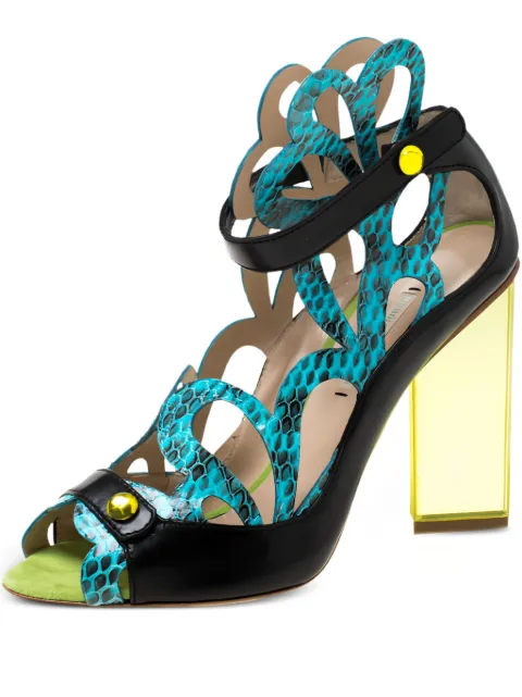 Nicholas Kirkwood pre-owned 100mm python leather sandals
