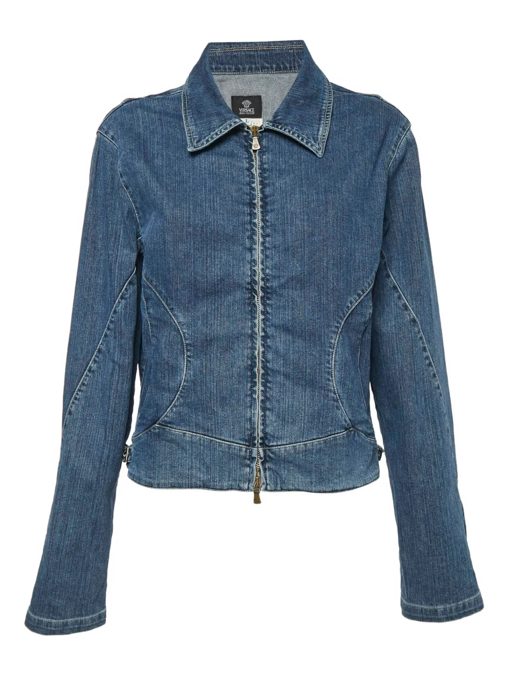 Versace Pre-Owned denim zip-up jacket | Blue | Image 1