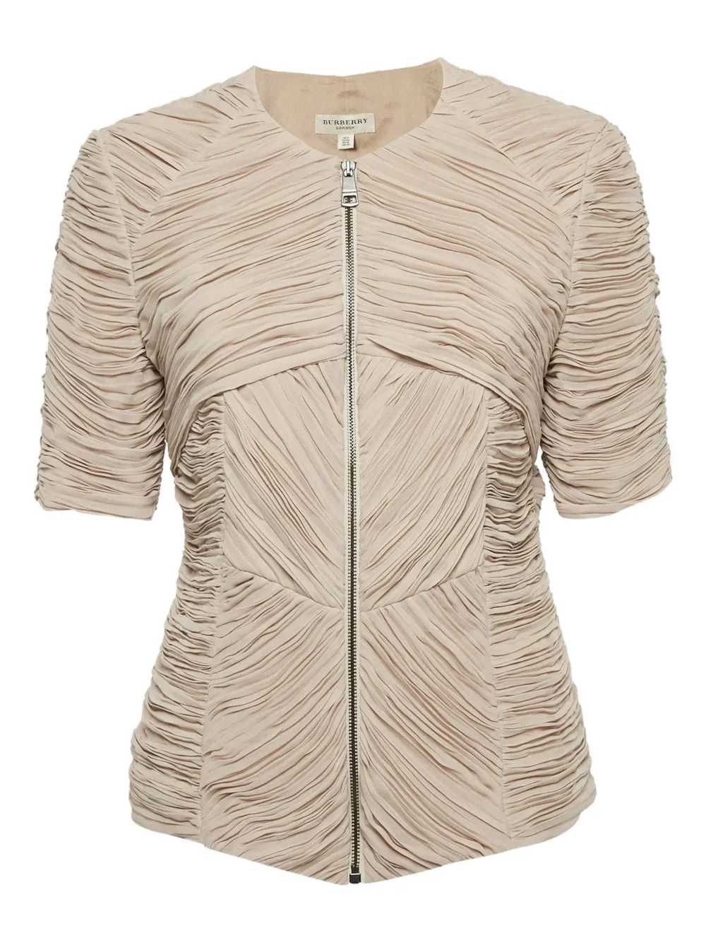 Burberry Pre-Owned plissé-effect cardigan | Neutrals | Image 1