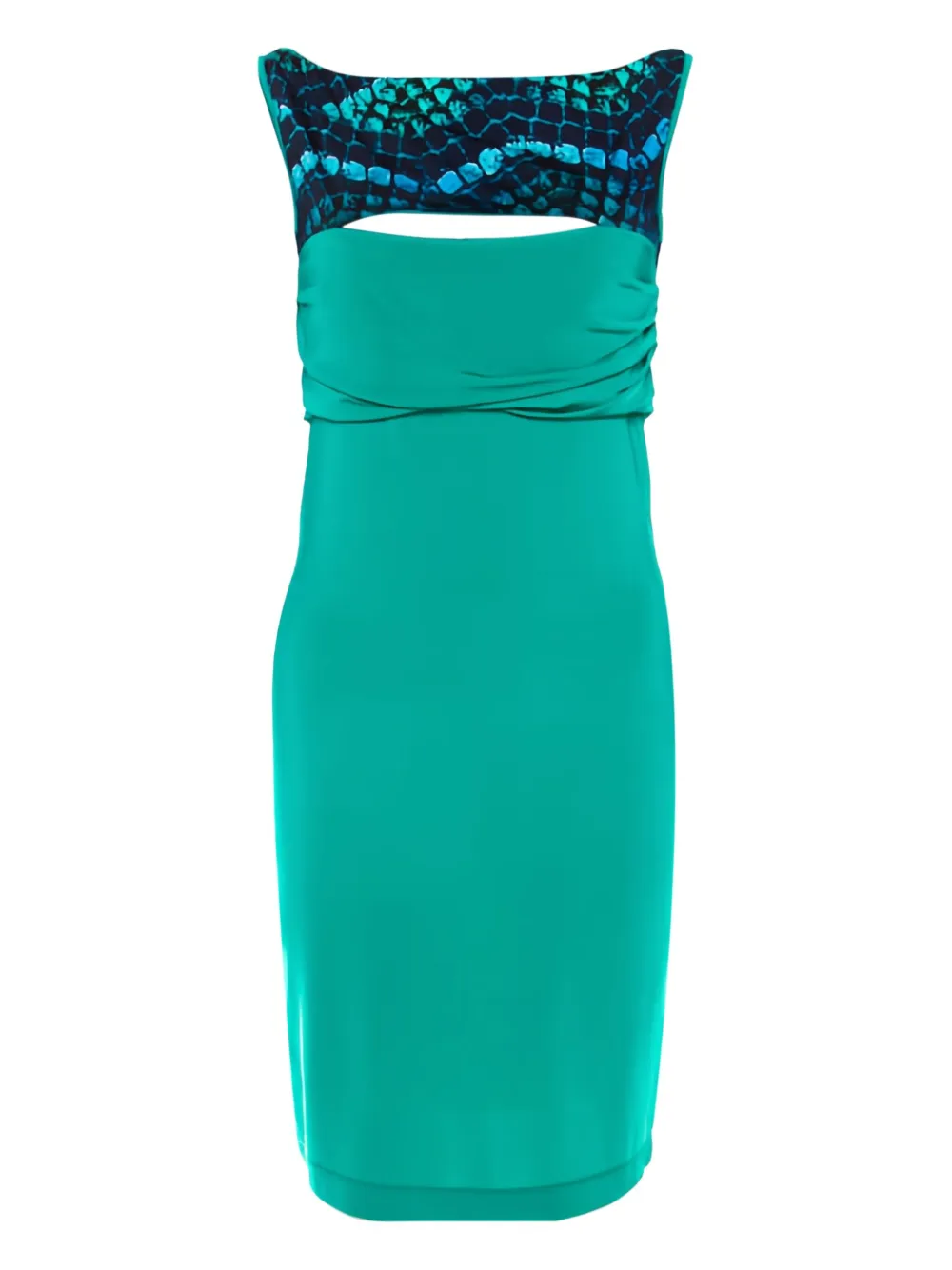 Just Cavalli Vintage 2000s カットアウト ドレス - グリーン Just Cavalli Vintage 2000s カットアウト ドレス - グリーン